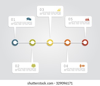 Timeline infographic layout template with place for your data. Vector illustration.