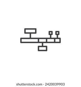 Timeline Infographic line icon. linear style sign for mobile concept and web design. Infographic layout outline vector icon. Symbol, logo illustration. Vector graphics