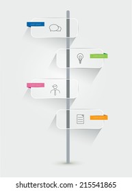 Timeline infographic. Minimalistic flat template. Vector. 