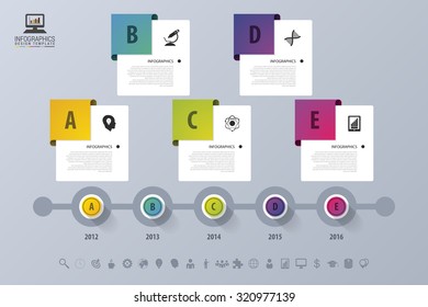 Timeline Infographic. Modern design template. Vector illustration