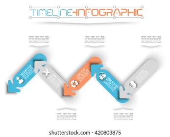 TIMELINE INFOGRAPHIC NEW STYLE  15 BLUE