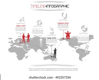 TIMELINE INFOGRAPHIC NEW STYLE  17 RED