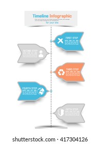 TIMELINE INFOGRAPHIC NEW STYLE 3 BLUE