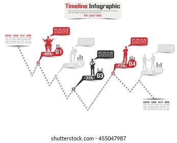 TIMELINE INFOGRAPHIC NEW STYLE 7 RED