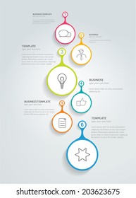 Timeline infographic. Numbered banner template. Vector.