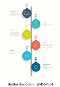 Timeline infographic. Numbered banner template. Vector. 