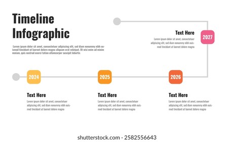 Timeline infographic presentation layout fully editable.