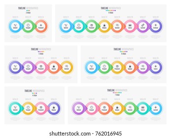 Timeline infographic, presentation, report, web design, layout.