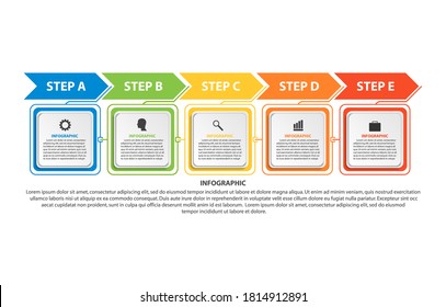 Timeline infographic for presentations and information banners.