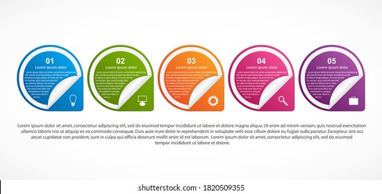 Timeline infographic for presentations and information banners.