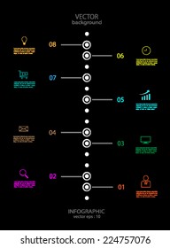Timeline Infographic. With set of Icons. Vector design template. 