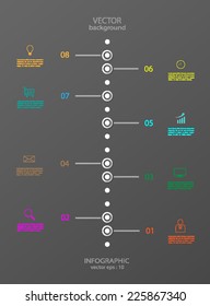 Timeline Infographic. With set of Icons. Vector design template. 