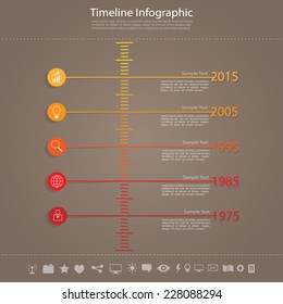 Timeline Infographic. With set of Icons. Vector design template/illustration