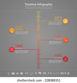 Timeline Infographic. With set of Icons. Vector design template/illustration