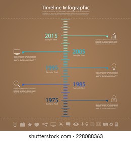 Timeline Infographic. With set of Icons. Vector design template/illustration