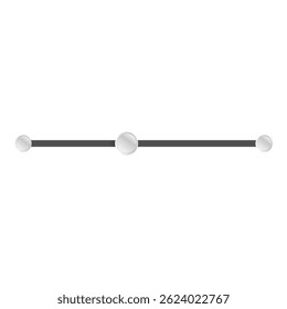 Timeline infographic is showing three steps with silver buttons