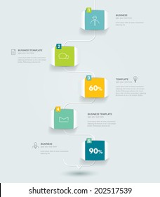 Timeline infographic speach template. Simply vector design. 