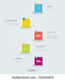 Timeline infographic speach template. Simply vector design. 