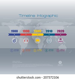 Timeline infographic style. Vector Illustration.