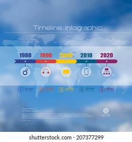Timeline infographic style. Vector Illustration. 