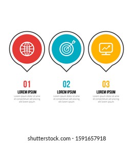 Timeline infographic template with 3 options