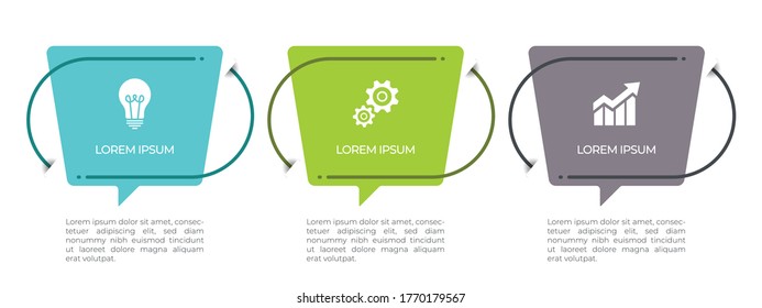 Infografik der Zeitleiste 3 Optionen.