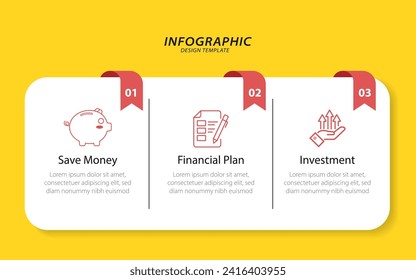 Timeline infographic template. 3 Step timeline journey, calendar Flat simple infographics design template. presentation graph. Business concept with 3 options, vector illustration.