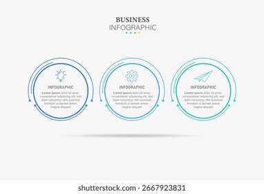 Timeline infographic template. 3 Step timeline journey, calendar Flat simple infographics design template. presentation graph. Business concept with 3 options, vector illustration.