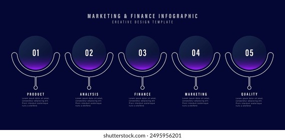 Timeline infographic template. 4 or 5 Step timeline journey, calendar Flat simple infographics design template. Presentation graph. Business concept. Vector illustration.