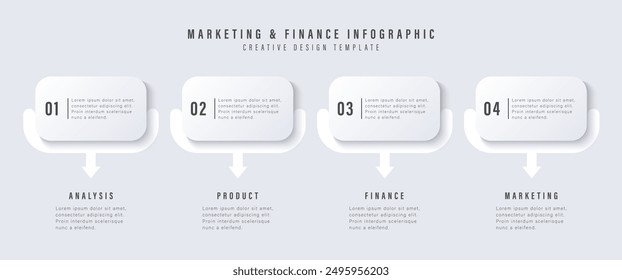 Infografik-Vorlage für Zeitachse. 4 oder 5 Schritt Zeitleiste Reise, Kalender Flache einfache Infografik Design-Vorlage. Präsentationsdiagramm. Geschäftskonzept. Vektorgrafik.