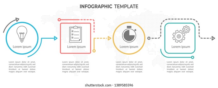 Timeline infographic  template 4 options or steps.