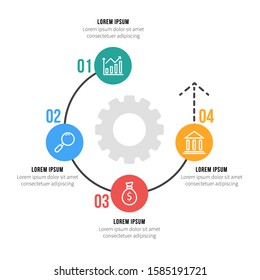 Timeline infographic template with 4 options 