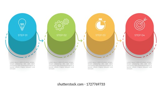 Timeline infographic template 4 options.
