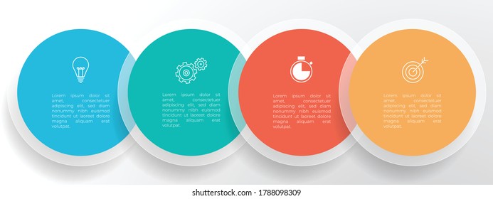 Timeline infographic template 4 options.