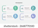 Timeline infographic template. 4 Step timeline journey, calendar Flat simple infographics design template. presentation graph. Business concept with 4 options, vector illustration.