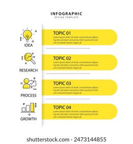 Timeline infographic template. 4 Step timeline journey, calendar Flat simple infographics design template. presentation graph. Business concept with 4 options, vector illustration.