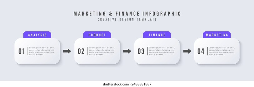 Timeline infographic template. 4 Step timeline journey, calendar Flat simple infographics design template. presentation graph. Business concept with 4 options, vector illustration.