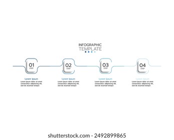 Timeline infographic template. 4 Step timeline infographics template. presentation graph. Business concept with 4 options, vector illustration.