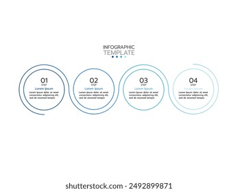 Timeline infographic template. 4 Step timeline infographics template. presentation graph. Business concept with 4 options, vector illustration.