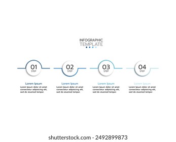 Timeline infographic template. 4 Step timeline infographics template. presentation graph. Business concept with 4 options, vector illustration.