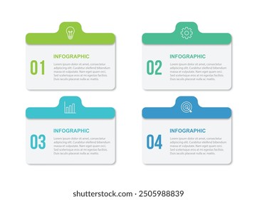 Timeline infographic template. 4 Step timeline journey, calendar Flat simple infographics design template. presentation graph. Business concept with 4 options, vector illustration.
