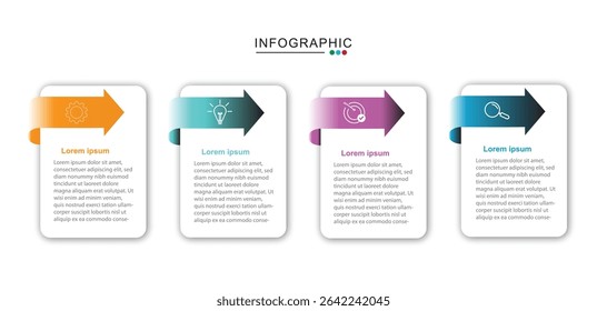 Timeline infographic template. 4 Step timeline journey, infographics design template. presentation graph. Business concept with 4 options, vector illustration.