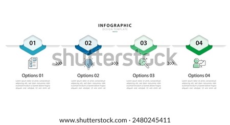 Timeline infographic template. 4 Step timeline journey, calendar Flat simple infographics design template. presentation graph. Business concept with 4 options, vector illustration.