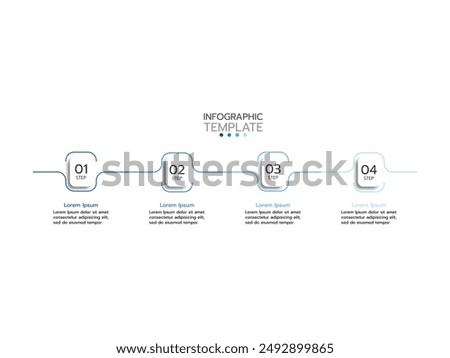 Timeline infographic template. 4 Step timeline infographics template. presentation graph. Business concept with 4 options, vector illustration.