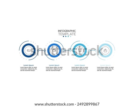 Timeline infographic template. 4 Step timeline infographics template. presentation graph. Business concept with 4 options, vector illustration.