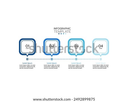 Timeline infographic template. 4 Step timeline infographics template. presentation graph. Business concept with 4 options, vector illustration.