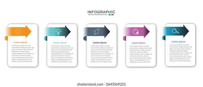Timeline infographic template. 5 Step timeline journey, infographics design template. presentation graph. Business concept with 5 options, vector illustration.