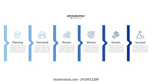 Infografik-Vorlage für die Zeitachse. 5 Step Timeline Reise, Kalender Flat einfache Infografik Design Vorlage. Darstellungsdiagramm. Geschäftskonzept mit 5 Optionen, Zahlenvektorgrafik.