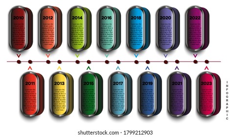 Timeline infographic template, abstract banner info