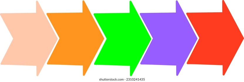 Timeline infographic template with arrows, flowchart, workflow or process infographic. Replaceable vector design.